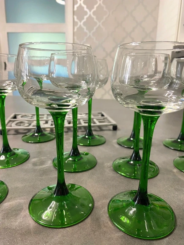 12 vasos Alsacia pies verdes y bola vintage 19 eme – photo 5